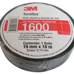 CINTA AISLANTE 19X18 VINIL NEGRO TEMFLEX 1600